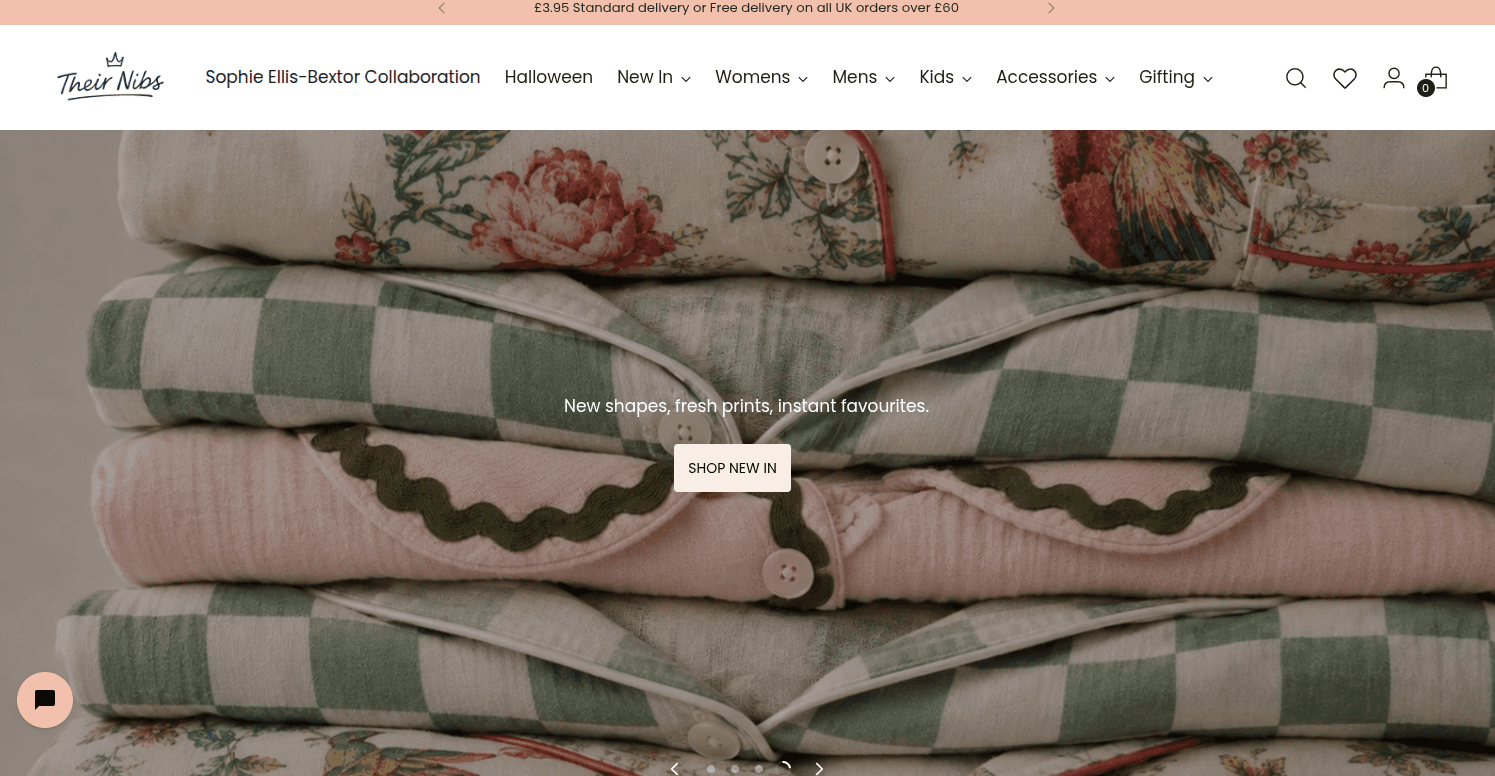 THEIR NIBS website preview