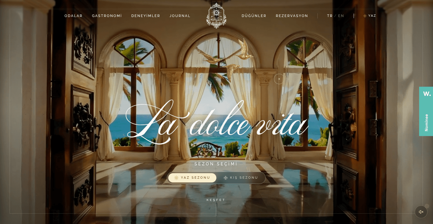 VILLA AURELIA website preview